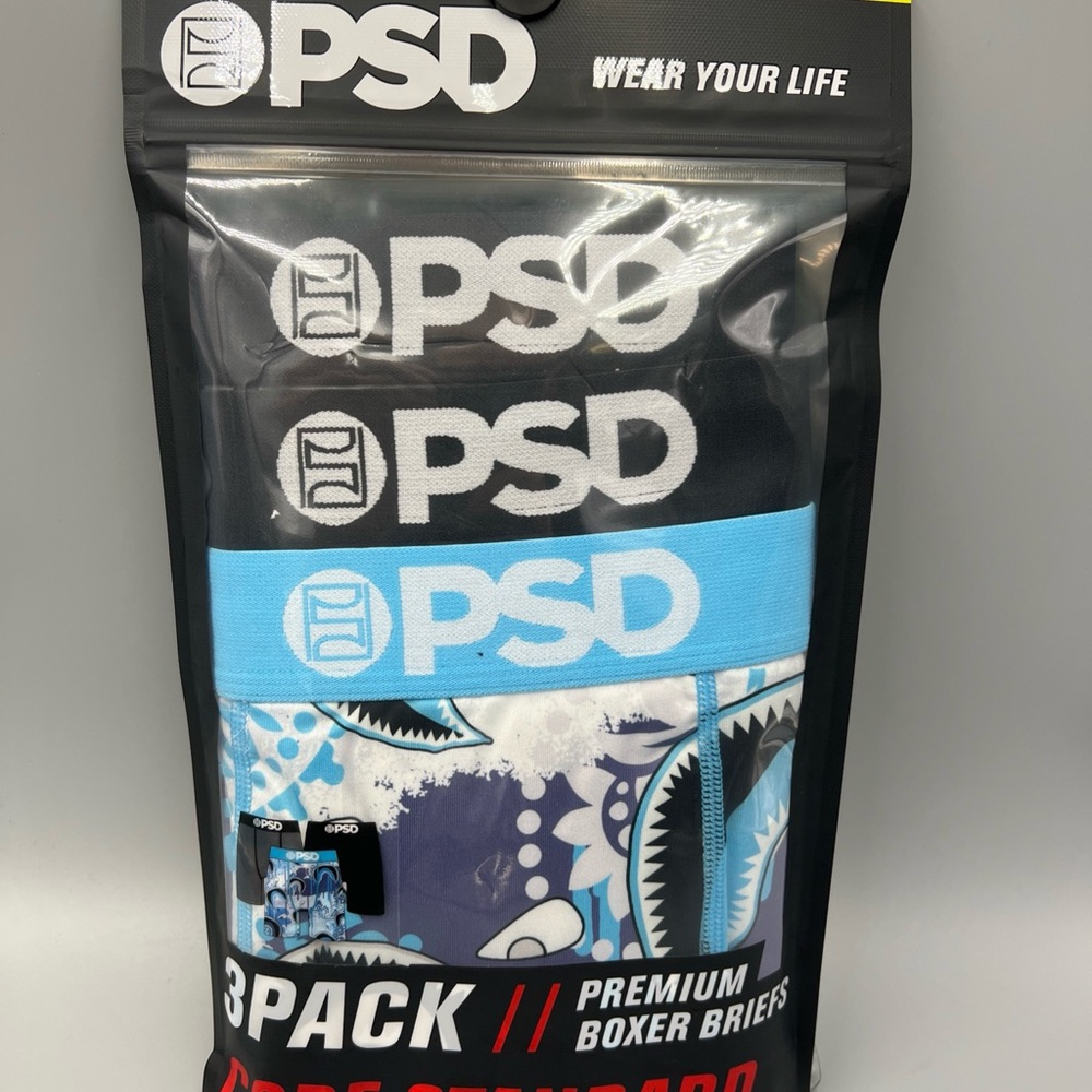 3 Pack! PSD 7" Inseam Warface Bandana Standard Premium Boxer Briefs, S, 28-30"